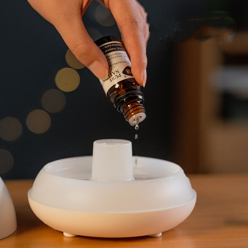 Diffuseur d'huiles essentielles à flamme avec 7 couleurs de lumière, humidificateur d'air pour la maison, 130 ml, USB