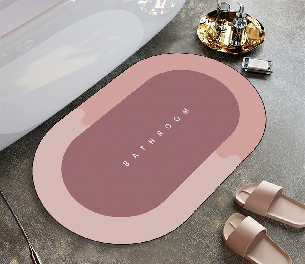Coussin absorbant antidérapant en boue de diatomées pour salle de bain