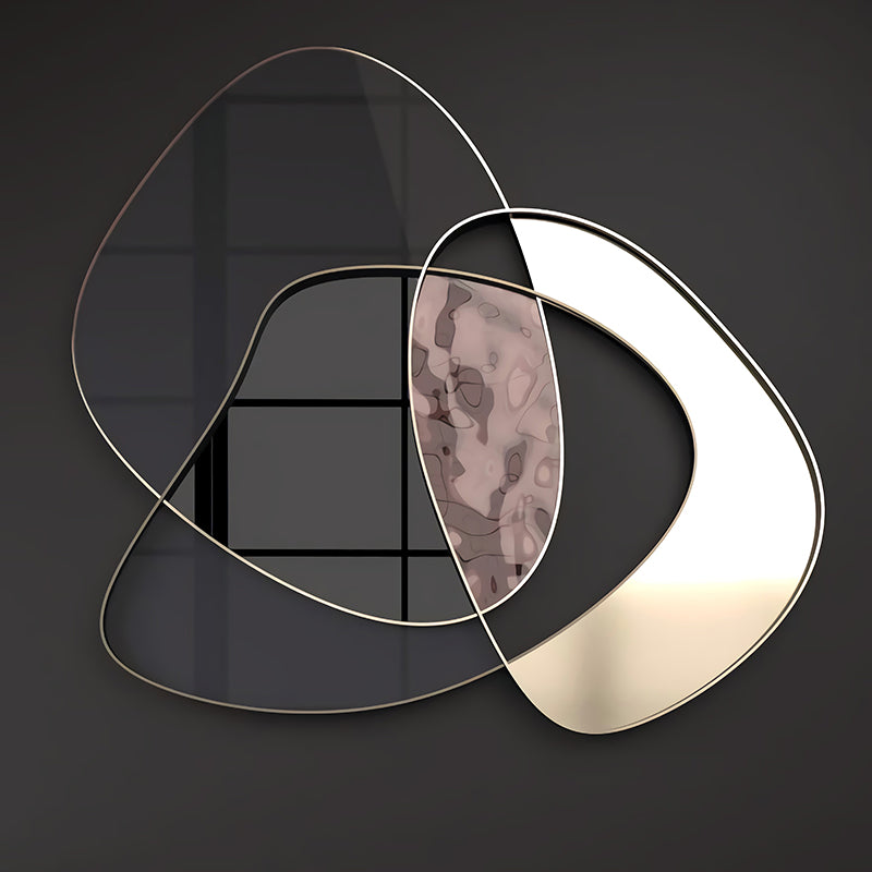 Tableau abstrait moderne en métal 3D sur toile