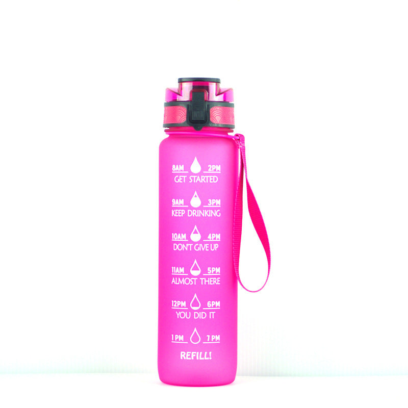Gourde transparente 1000 ml, style kawaii, sans BPA, avec infuseur intégré. Convient également pour le sport et le lait. Gourde transparente.