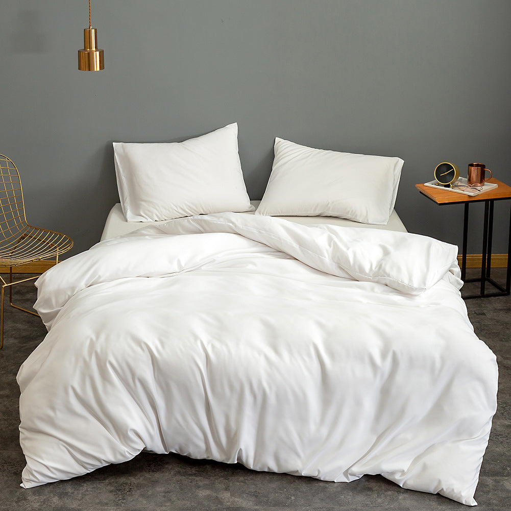 Housse de couette unie brossée, produit unique en textile de maison tendance