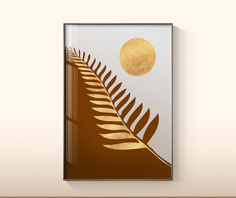 Tableau sur toile représentant une feuille de plante