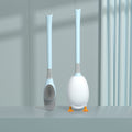 Brosse de toilette en forme de canard plongeur sans angle mort, manche long et poils doux