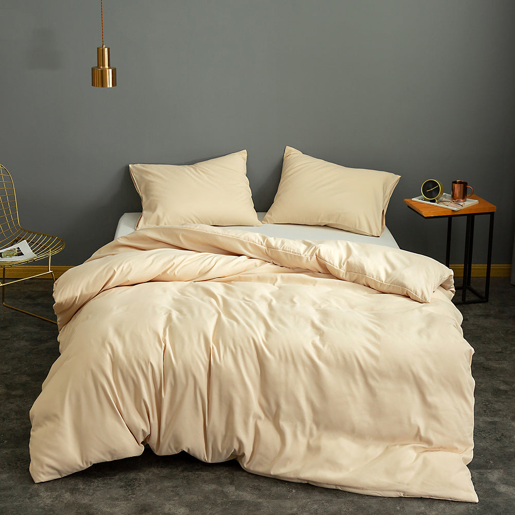 Housse de couette unie brossée, produit unique en textile de maison tendance