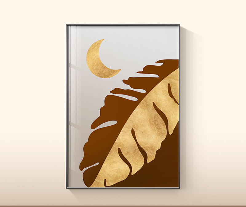 Tableau sur toile représentant une feuille de plante