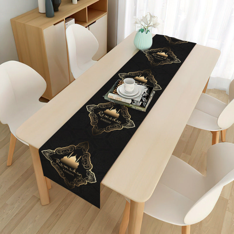 Drapeau de table décoratif en tissu pour la maison musulmane pendant le Ramadan