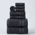 Ensemble de 8 serviettes de bain en pur coton pour la maison, absorbantes et adaptées aux adultes.