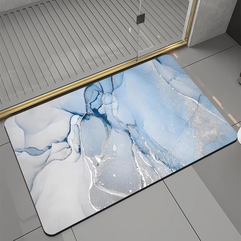 Coussin absorbant antidérapant en boue de diatomées pour salle de bain