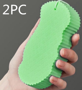 Éponge de massage 3D à motif écailles de poisson, boule de bain tridimensionnelle