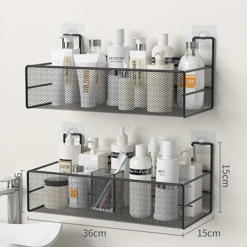 Étagère murale de salle de bain sans perçage, organisateur de shampoing pour douche, accessoires de toilette