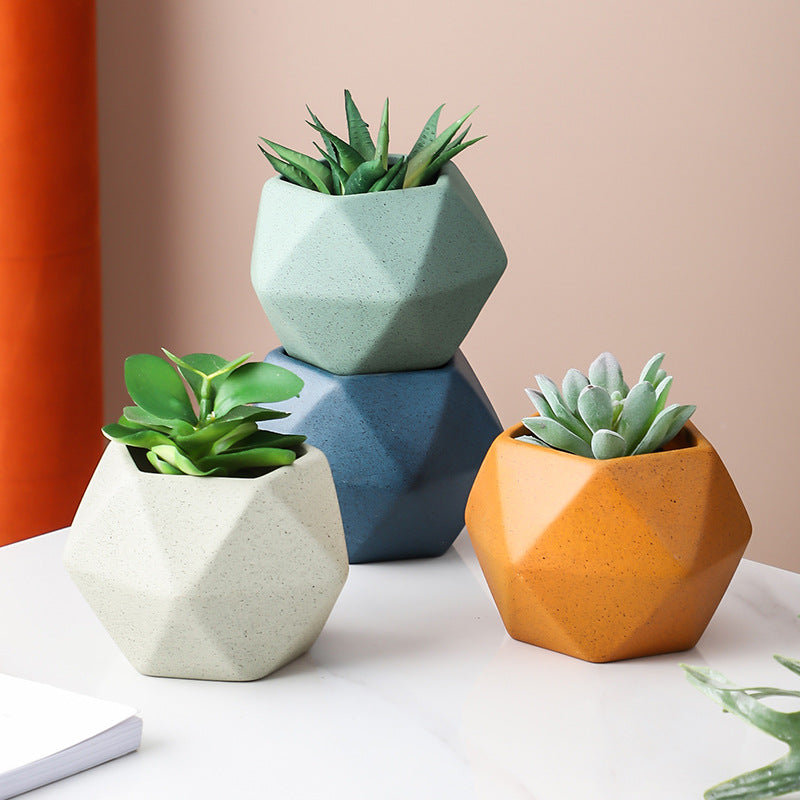 Pot de fleurs créatif en céramique avec motif de viande pour le jardinage à domicile