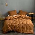 Housse de couette unie brossée, produit unique en textile de maison tendance