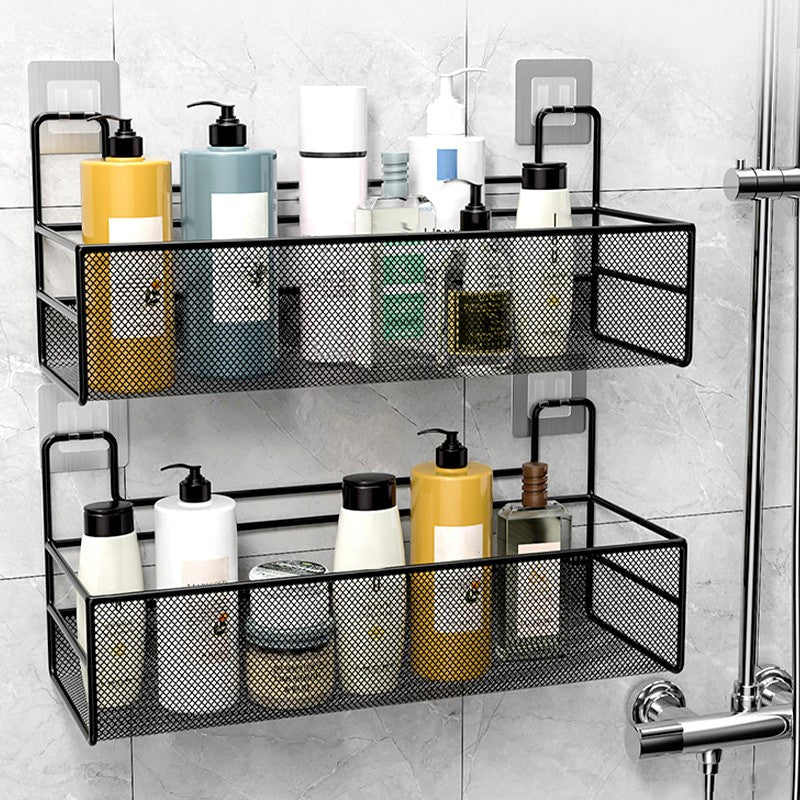 Étagère murale de salle de bain sans perçage, organisateur de shampoing pour douche, accessoires de toilette