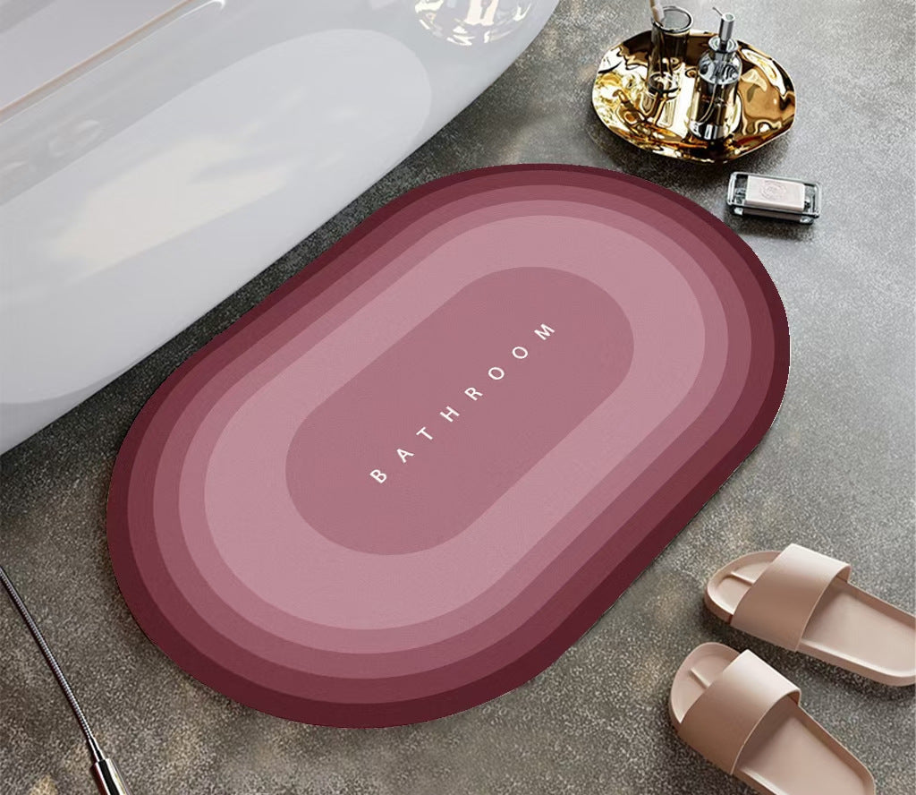 Coussin absorbant antidérapant en boue de diatomées pour salle de bain