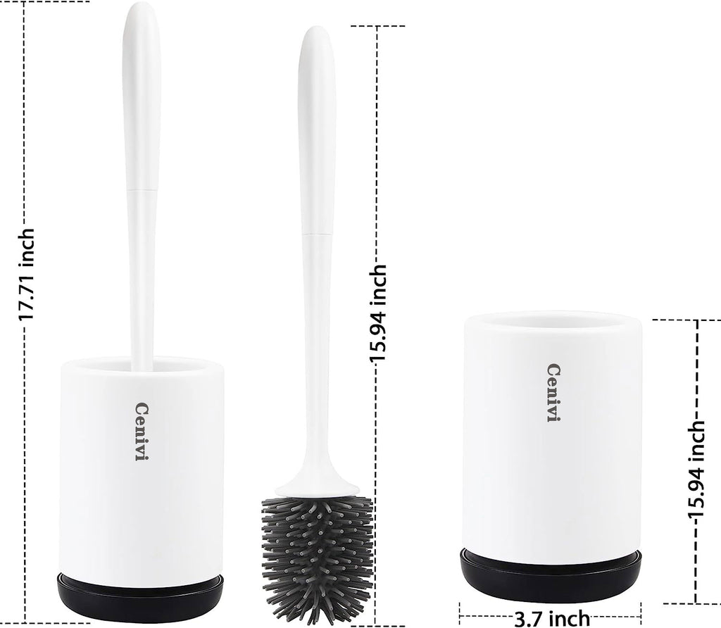 Tête de brosse en plastique souple antiadhésive pour toilettes
