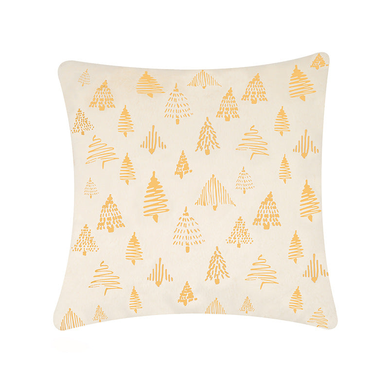 Taie d'oreiller double face à motif sapin de Noël