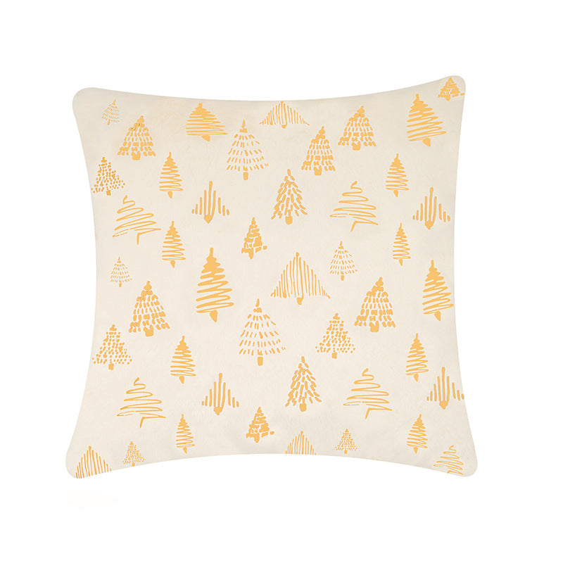 Taie d'oreiller double face à motif sapin de Noël