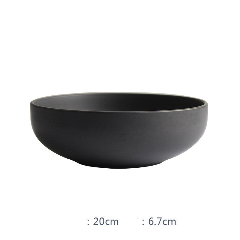 Ensemble de vaisselle nordique en céramique pour bol à riz, assiette à steak et plat profond.