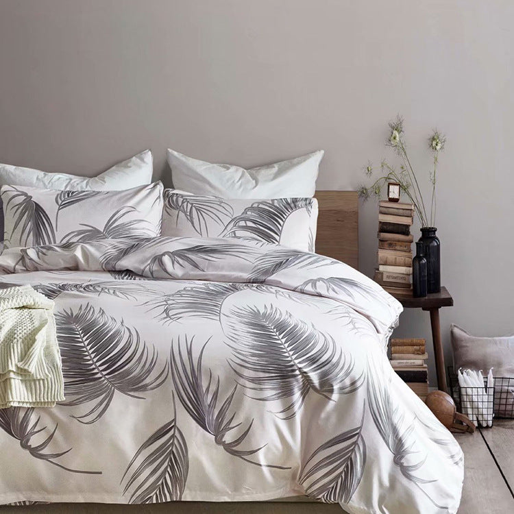 Ensemble de literie trois pièces en linge de maison imprimé