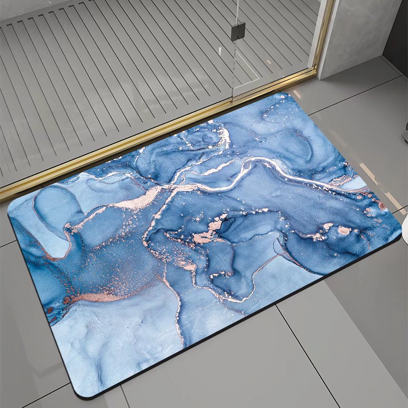 Coussin absorbant antidérapant en boue de diatomées pour salle de bain
