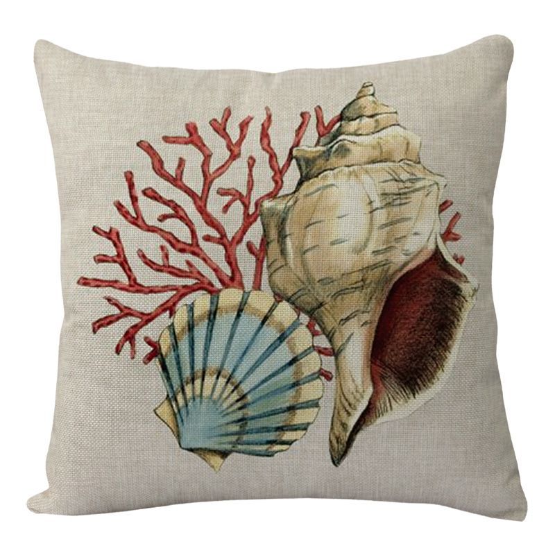 Housses de coussin imprimées tortues marines pour la décoration intérieure, canapé et fauteuil.