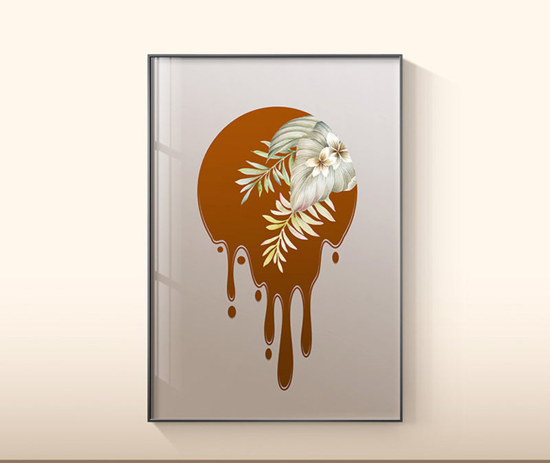 Tableau sur toile représentant une feuille de plante