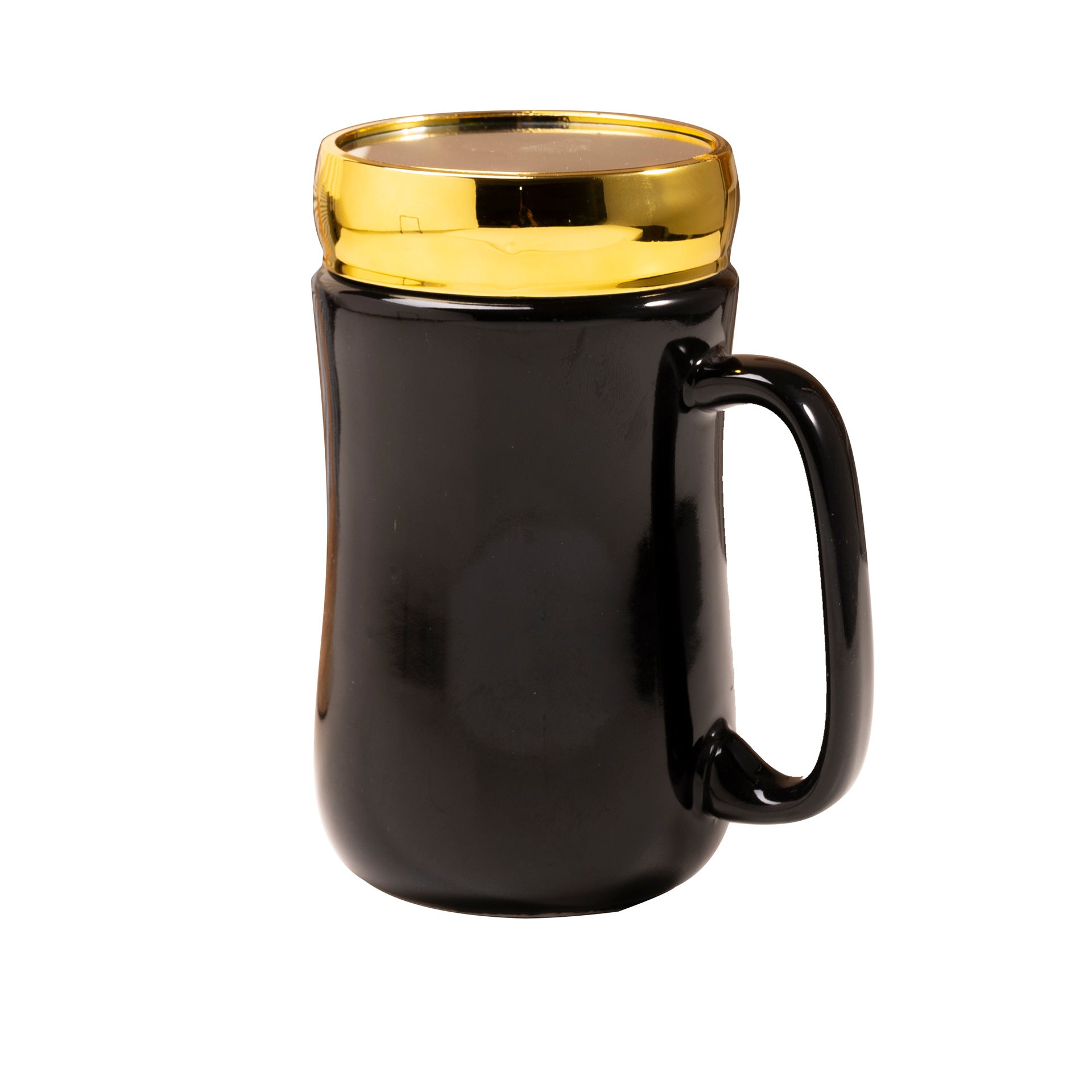 Mug en céramique brillante et émaillée, style miroir, pour couple.