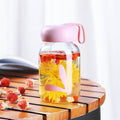 Tasse en verre transparente mignonne et portable pour la maison