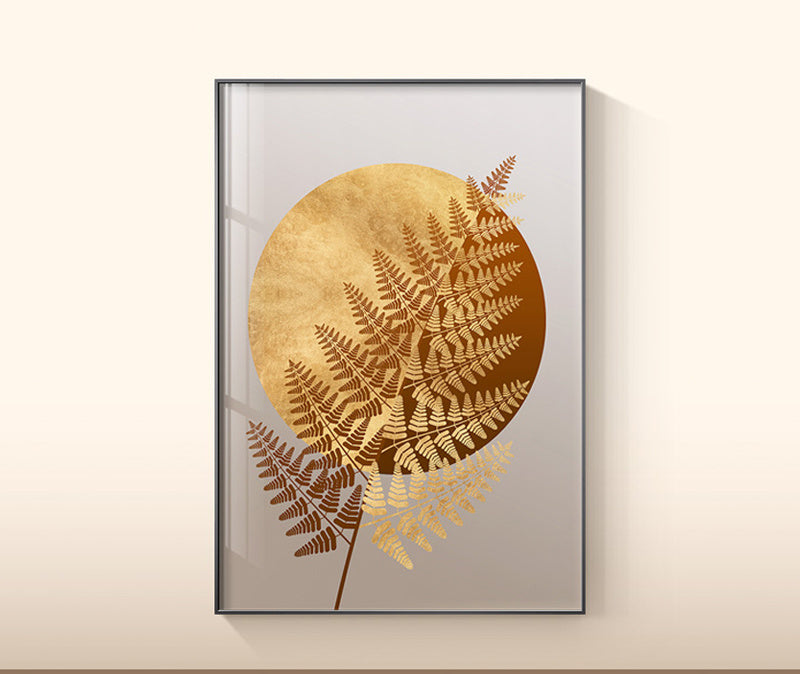 Tableau sur toile représentant une feuille de plante