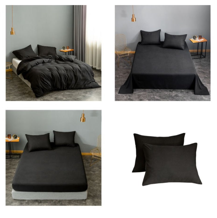 Housse de couette unie brossée, produit unique en textile de maison tendance