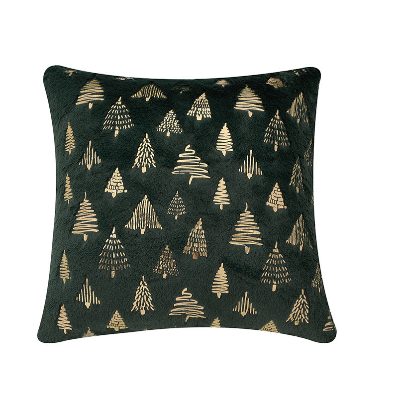 Taie d'oreiller double face à motif sapin de Noël