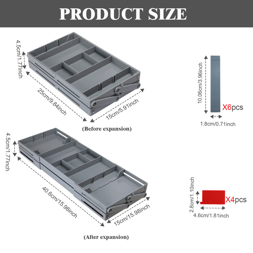 Foldable Drawer Organizer Box for Kitchen & Dresser